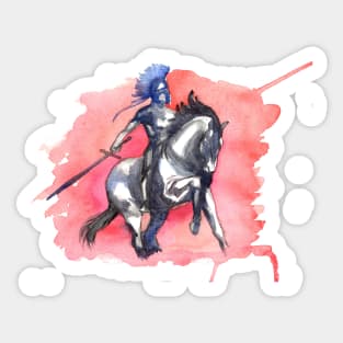 Bold Hero in Watercolor Sticker